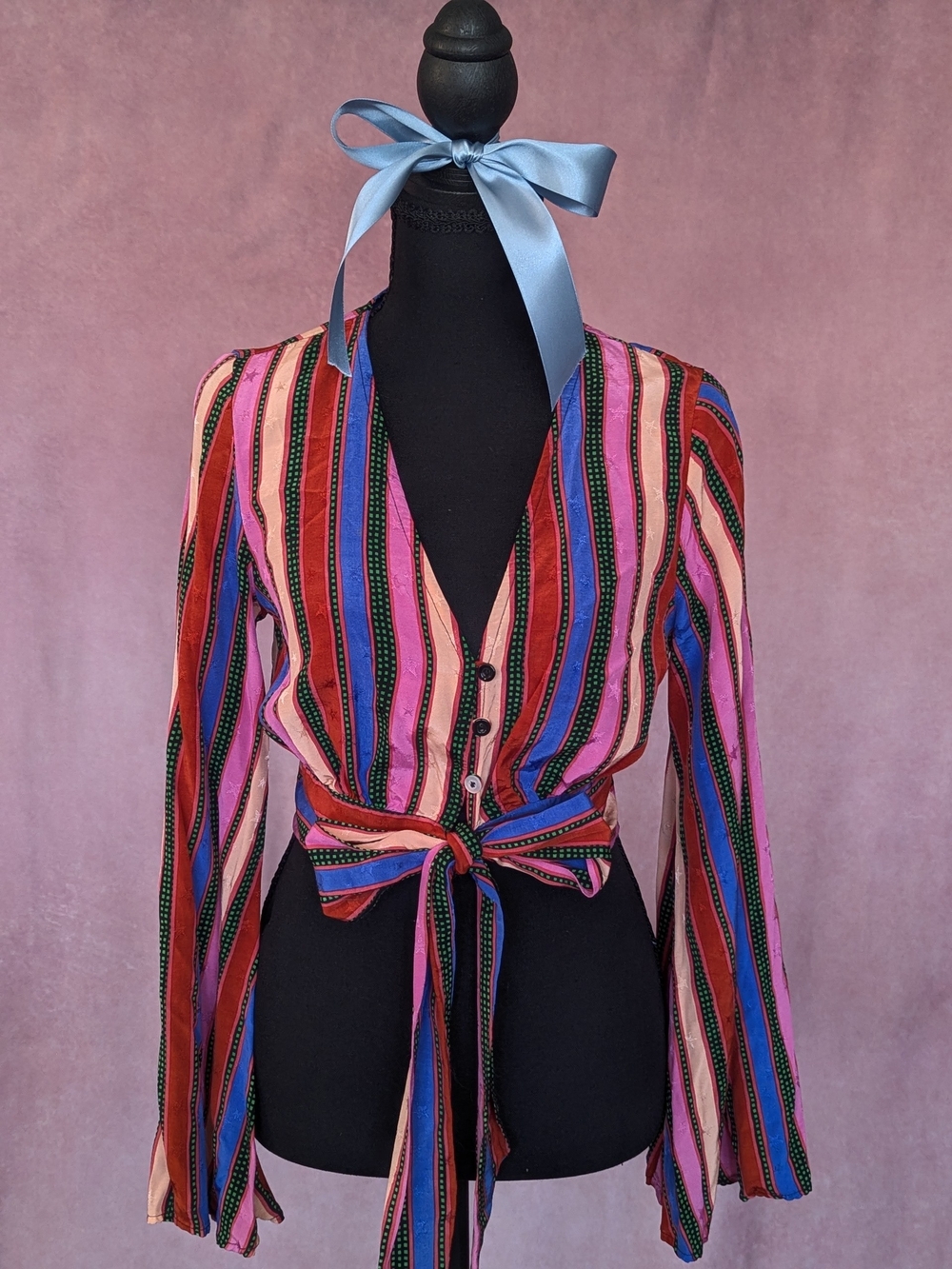 Topshop Tie-Front Blouse